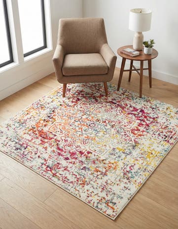Light Multi Arlington Square Rug