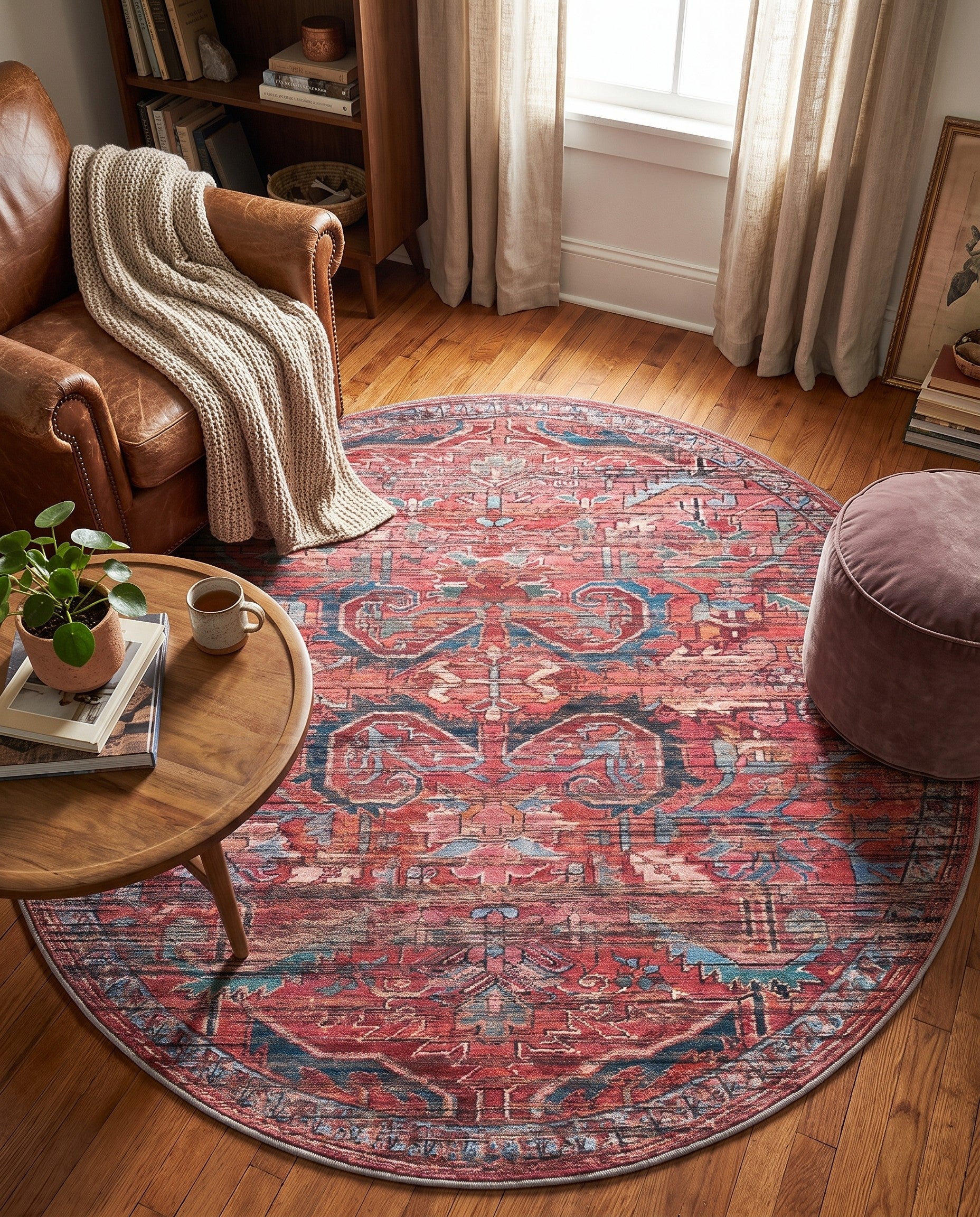 5' 3 x 5' 3 Maahru Round Rug