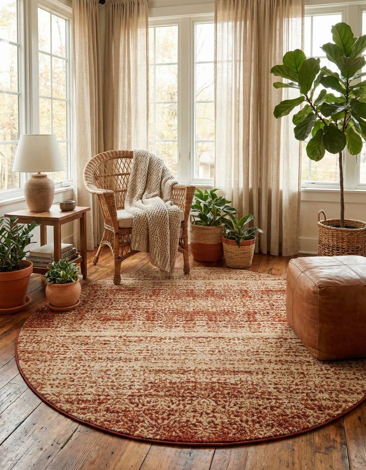 Detail image of 7' 10 x 7' 10 Equinox Round Rug