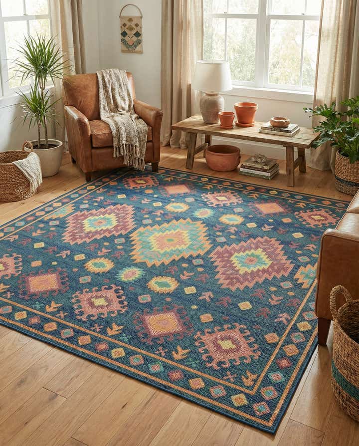 10' x 10' Easy-Clean Baja Indoor / Outdoor Square Rug
