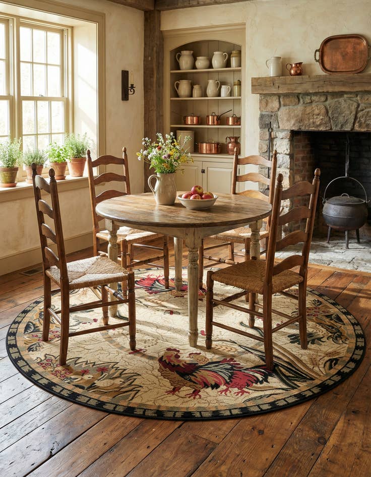 Detail image of 7' x 7' Pastoral Round Rug