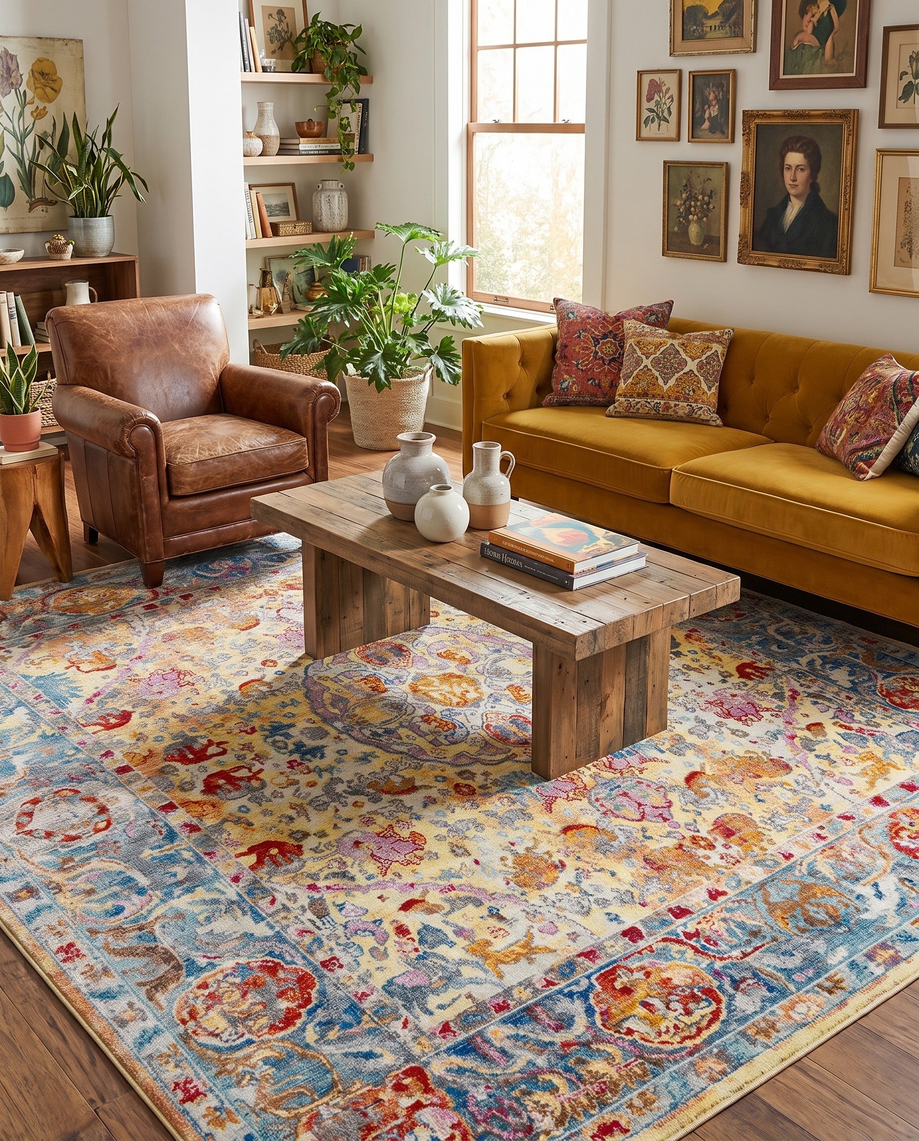 8' x 8' Aqua Square Rug