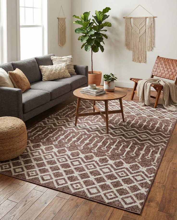 Detail image of 5' 3 x 8' Eco Trellis Rug