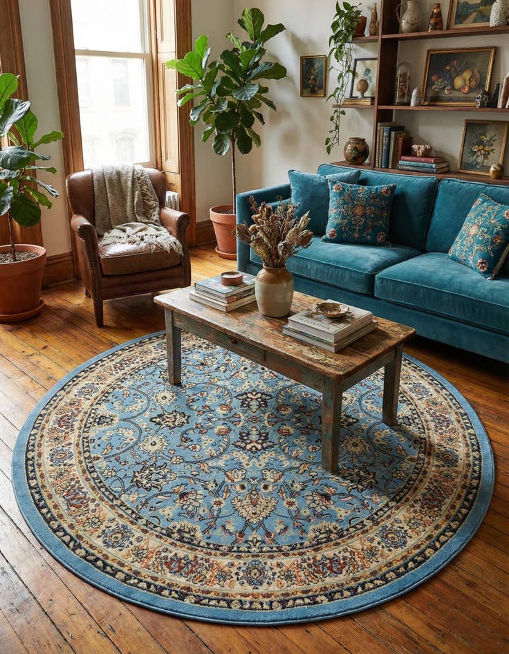 Detail image of 7' 10 x 7' 10 Yasmin Round Rug