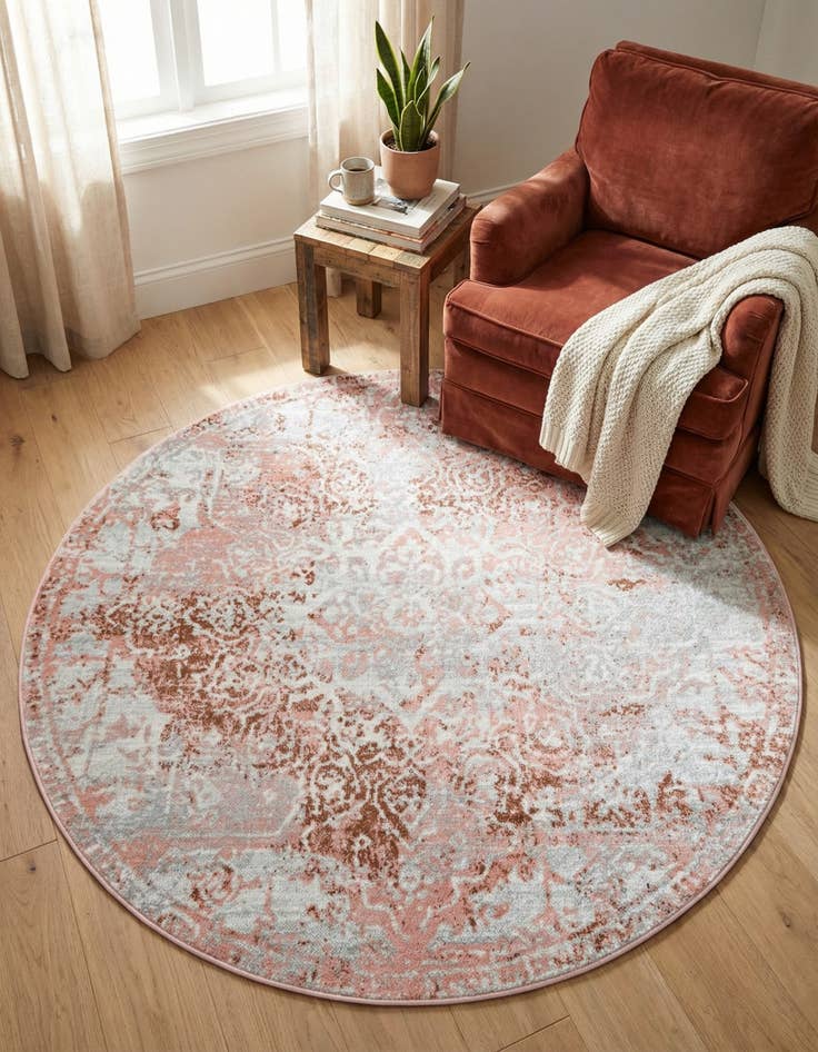 Detail image of 5' 3 x 5' 3 Kamala Washable Round Rug