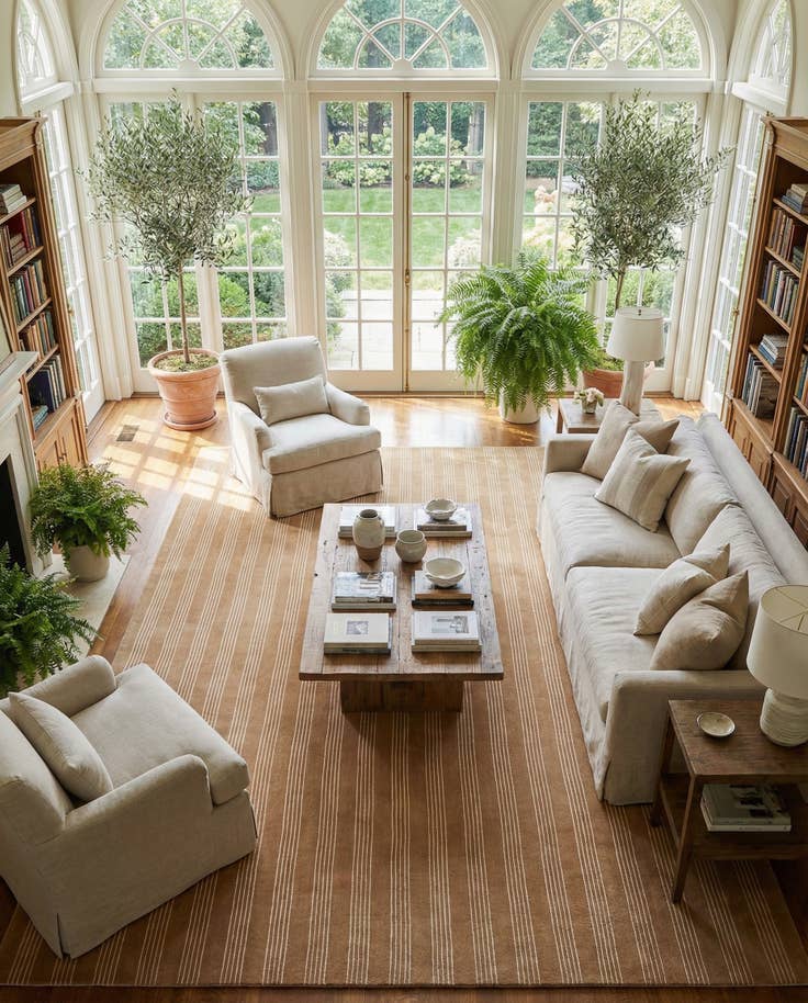 Detail image of 10' x 14' 1 Jill Zarin Striped Wool Rug