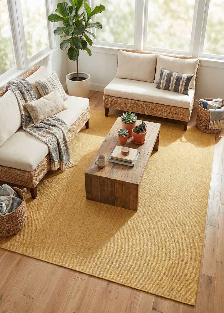 7' 10 x 10' Easy-Clean Solid Indoor / Outdoor Rug