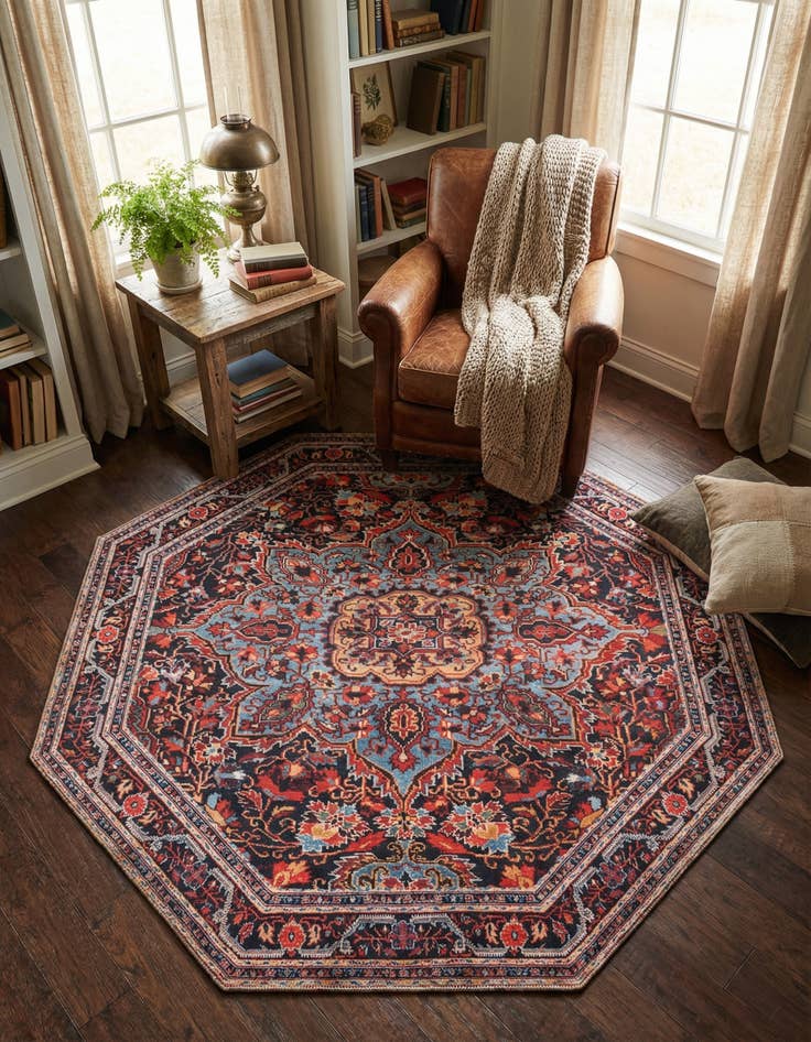Detail image of 7' 6 x 7' 6 Timeless Octagon Rug