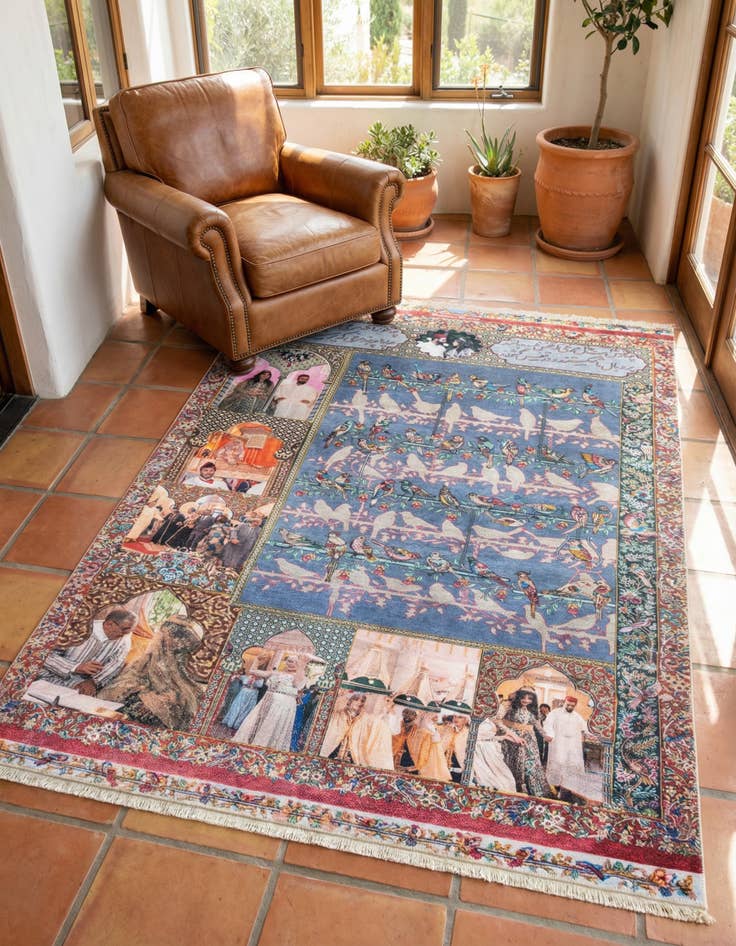 Detail image of 3' 7 x 5' Moroccan Wedding Rug