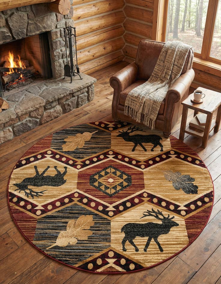 Detail image of 7' 10 x 7' 10 Pioneer Round Rug