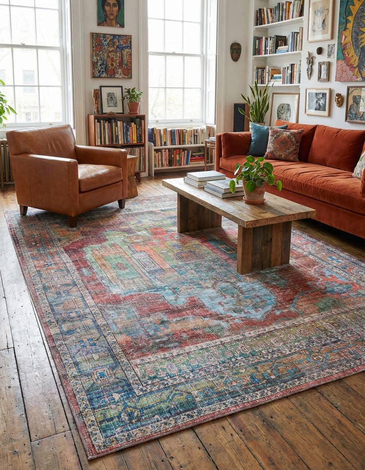 Detail image of 9' 2 x 12' Washable Maahru Rug