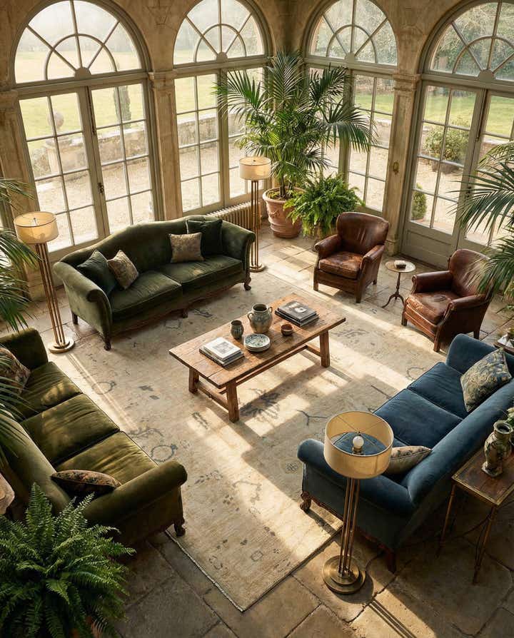 10' x 13' 11 Hand Knotted Oushak Wool Rug