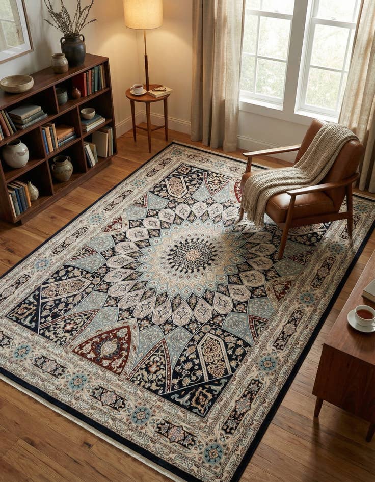 Detail image of 9' x 12' Nain Design Rug