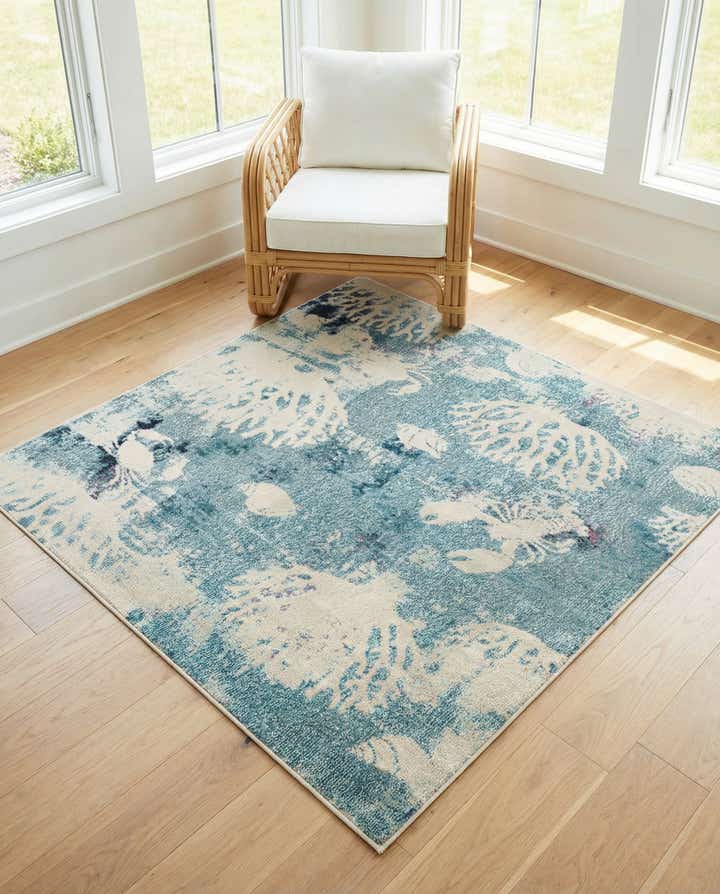 5' 3 x 5' 3 Washable Amalfi Square Rug
