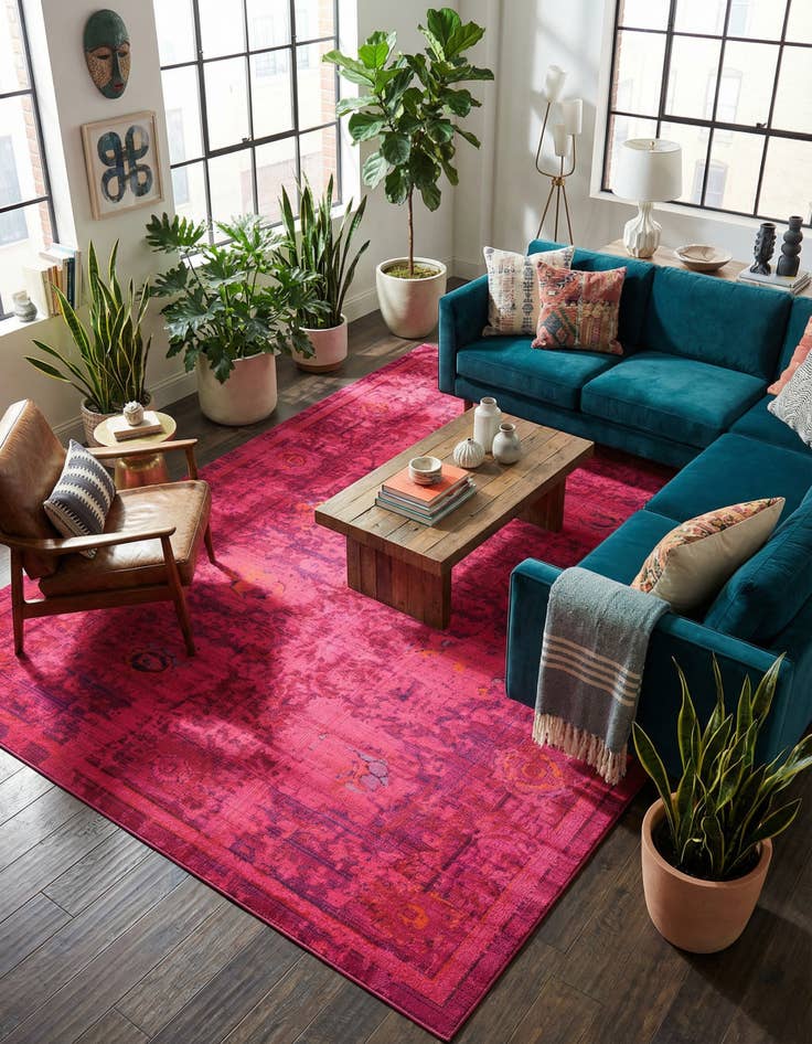 Detail image of 10' 6 x 16' 5 Washable Fleur Rug