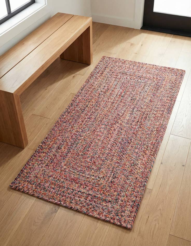 Detail image of 2' x 4' 1  Hand Woven Eco Verse   Washable Indoor / Outdoor Runner Rug