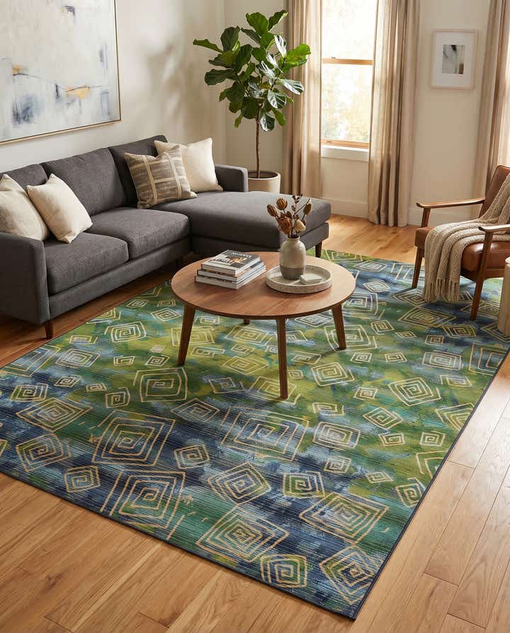 8' x 11' 4 Easy-Clean Modern Indoor / Outdoor Rug