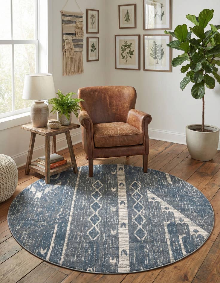 Detail image of 7' x 7' Oregon Round Rug