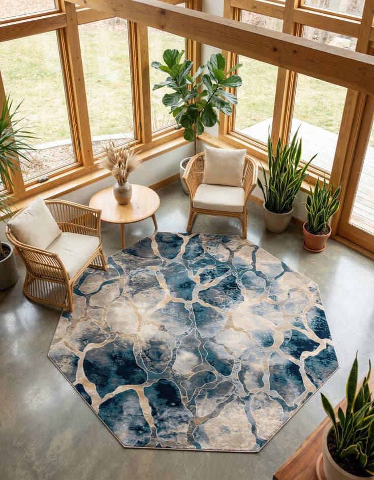 Detail image of 7' 10 x 7' 10 Ethereal Octagon Rug