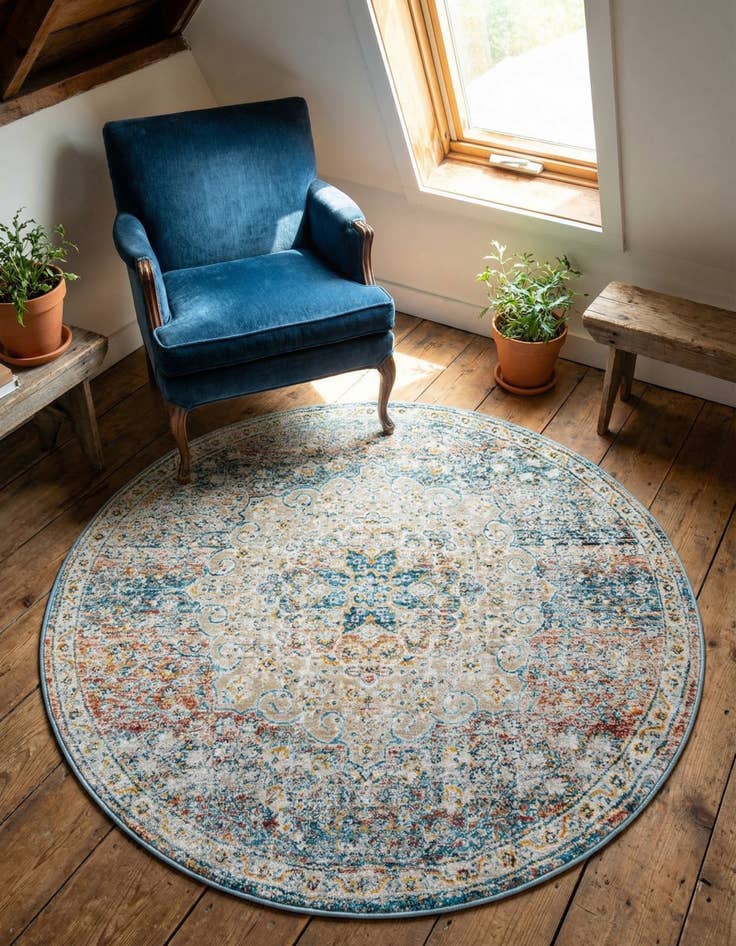 Detail image of 4' x 4' Newport Round Rug