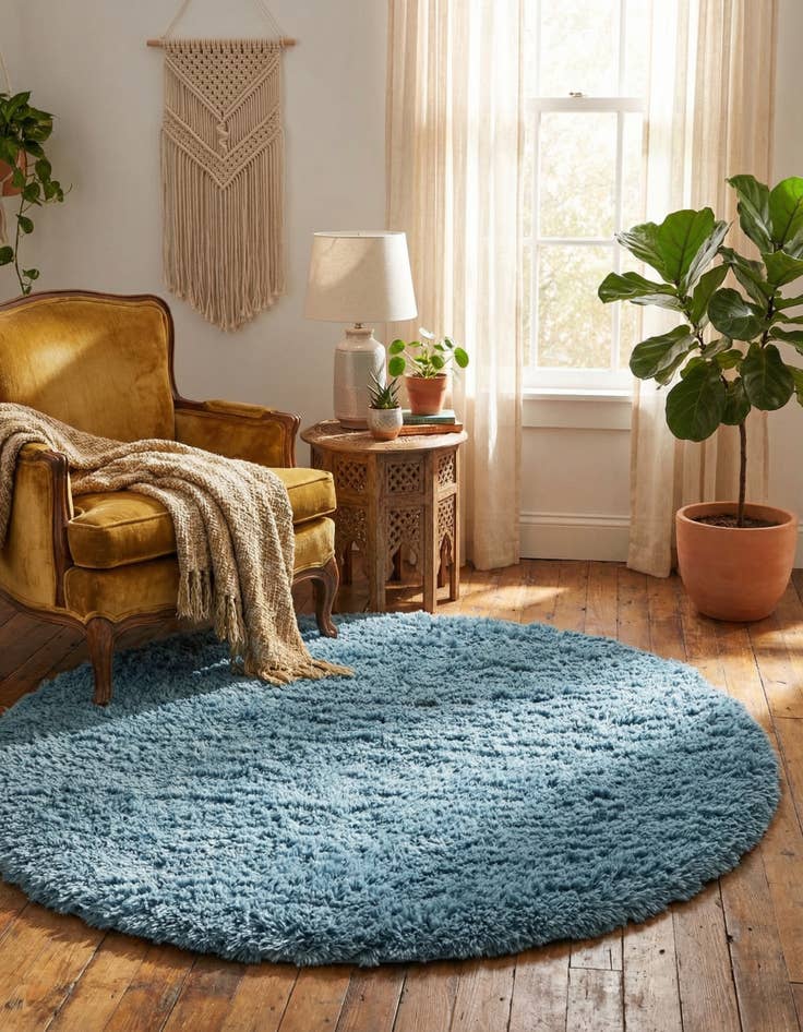 Detail image of 4' x 4' Infinity Shag Round Rug