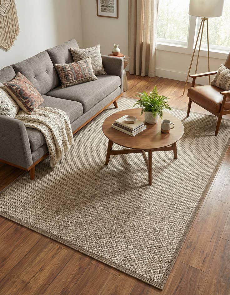 Detail image of 6' x 9' Washable Border Indoor / Outdoor Rug