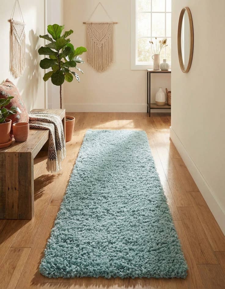 Detail image of 2' x 8' Zermatt Shag Runner Rug