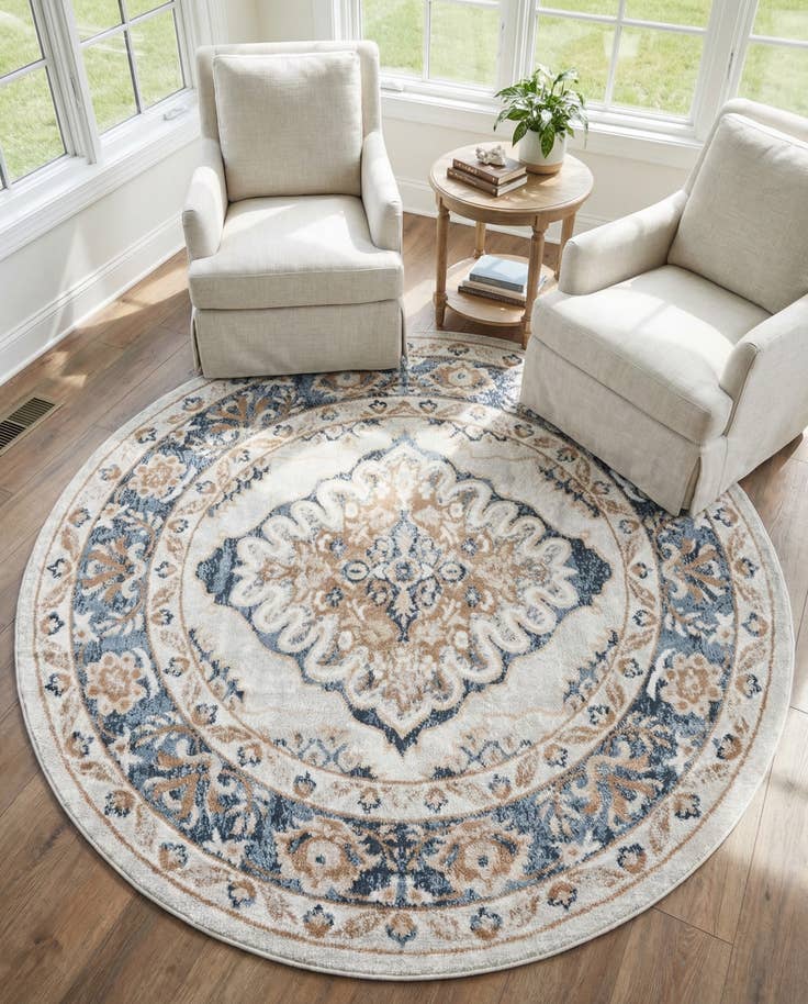 Detailansicht von 215cm x 215cm Oxford Rund Teppich