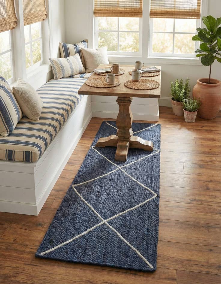 Detail image of 2' 2 x 6' 1 Handmade Braided Jute Runner Rug