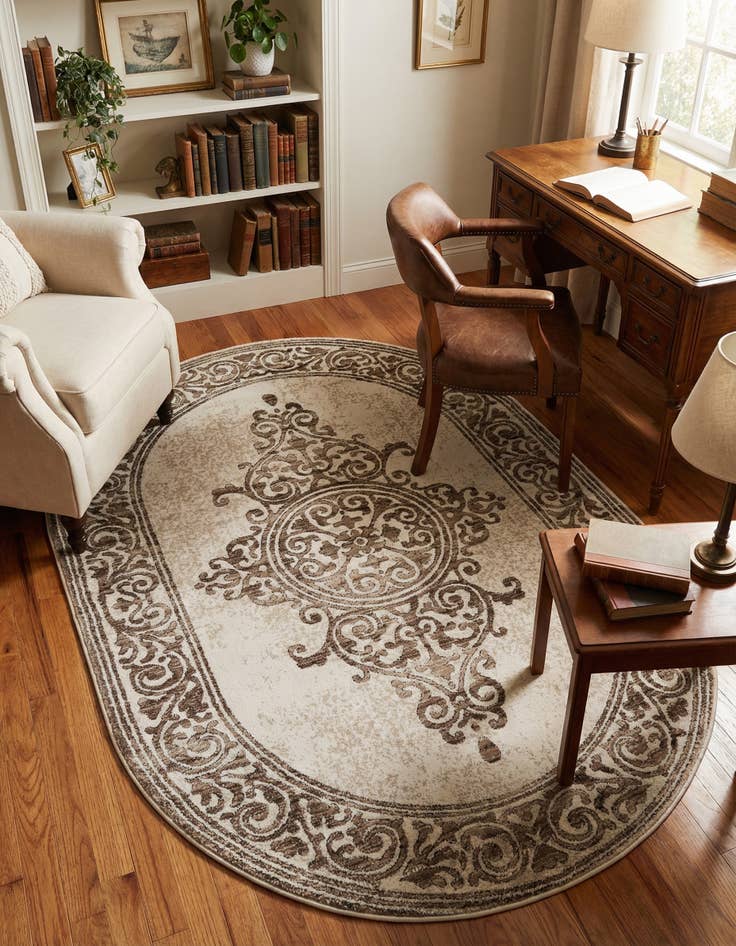 Detail image of 4' x 6' Hermitage Oval Rug