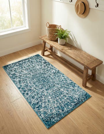 Turquoise Monte Carlo Rug