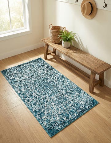 Turquoise Monte Carlo Rug