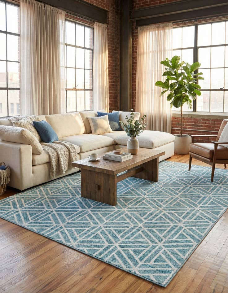 Detail image of 9' x 12' 2 Lattice Trellis Rug