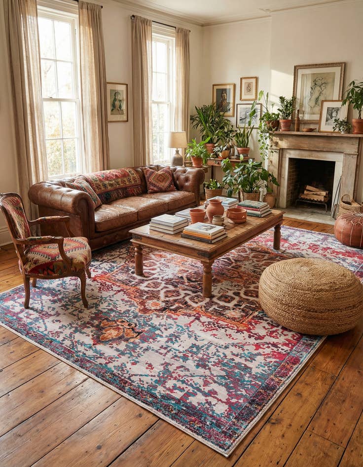 Detail image of 10' 6 x 14' Washable Francesca Rug