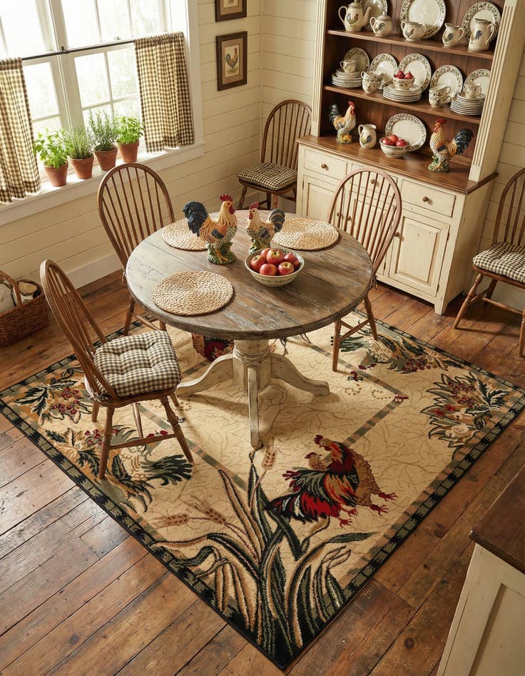 Detail image of 6' x 6' Pastoral Square Rug