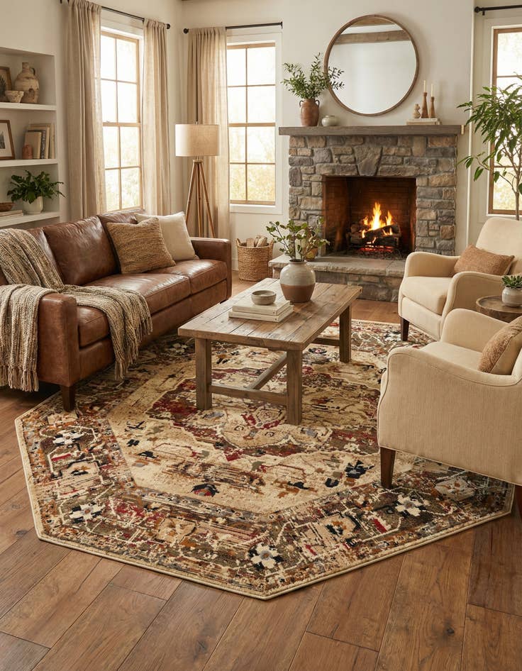 Detail image of 8' x 8' Saturn Octagon Rug