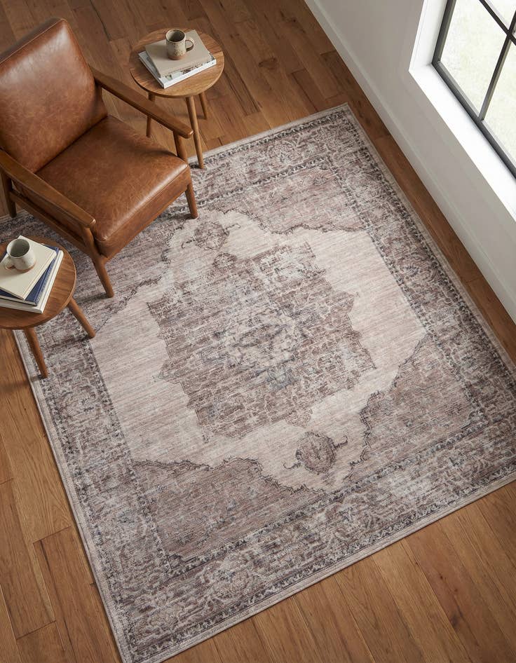 Detail image of 6' x 6' Washable Mangata Square Rug