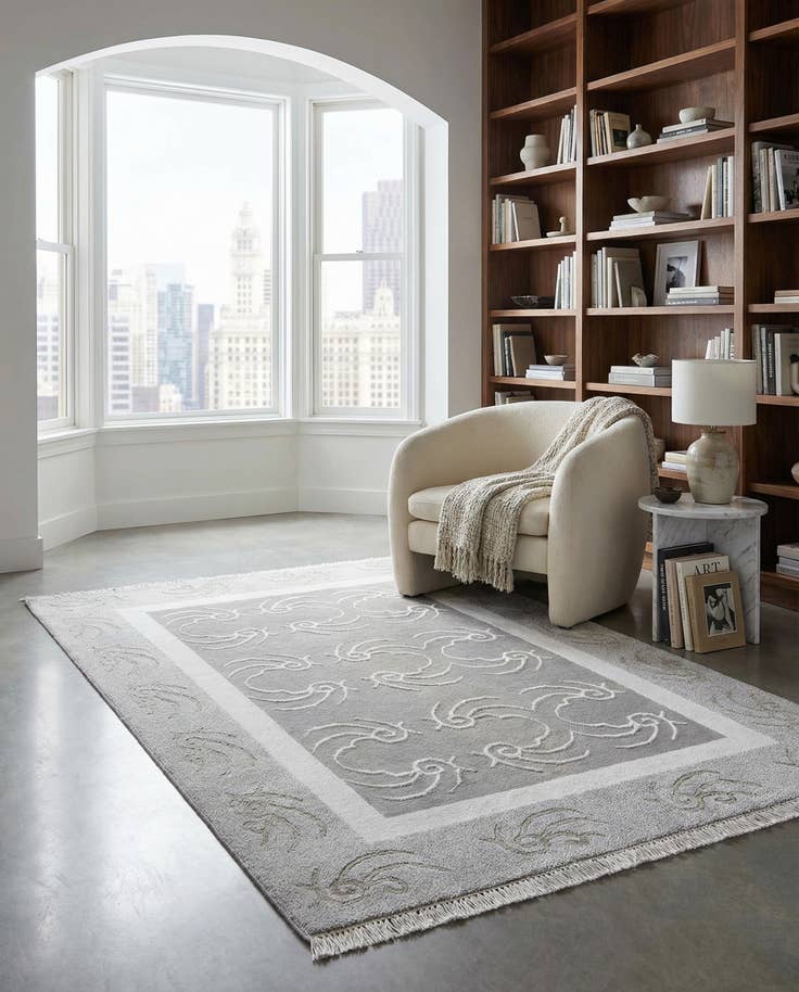 Detail image of 3' 10 x 5' 11 Hand Knotted Darya Wool Rug