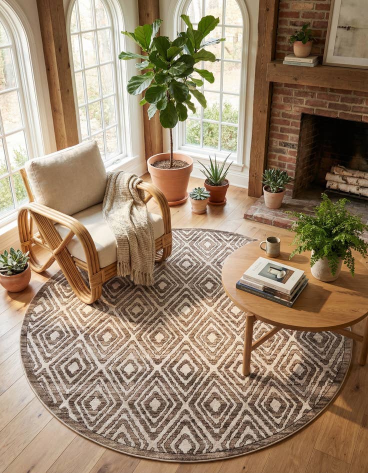 Detail image of 7' 10 x 7' 10 Hermitage Round Rug