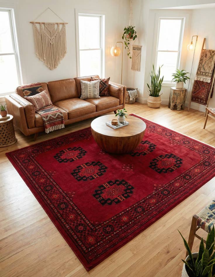 Detail image of 7' 10 x 7' 10 Bokhara Square Rug