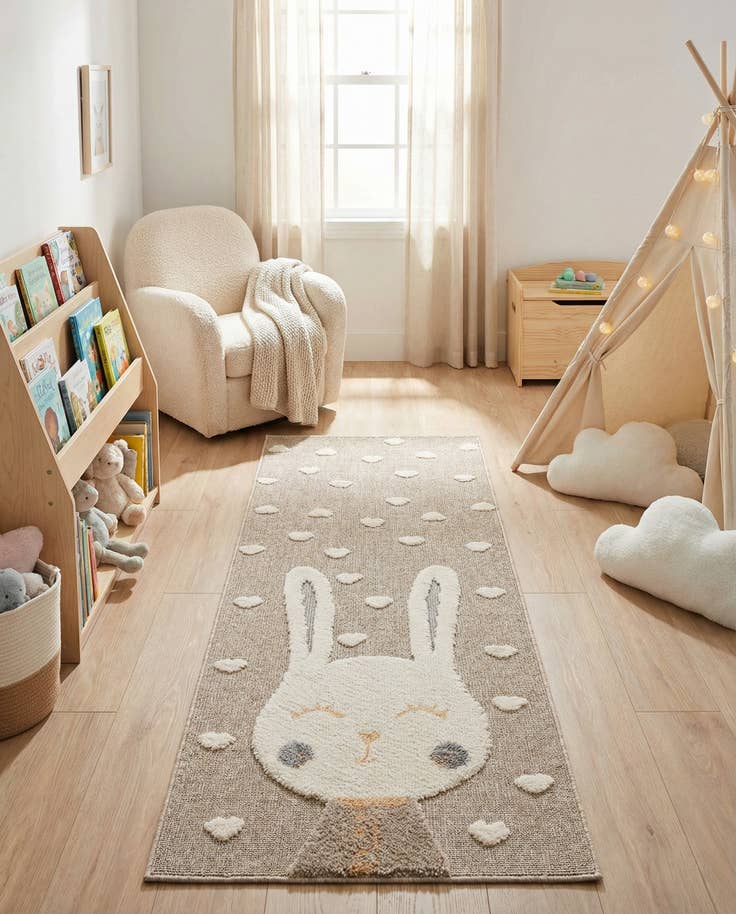 Detail image of 2' 7 x 6' Whimsy Kids Runner Rug