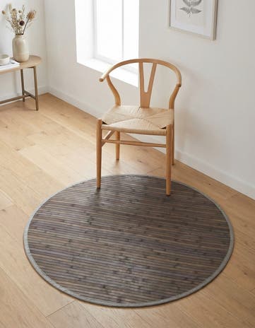 3' 3 x 3' 3 Bamboo Round Rug
