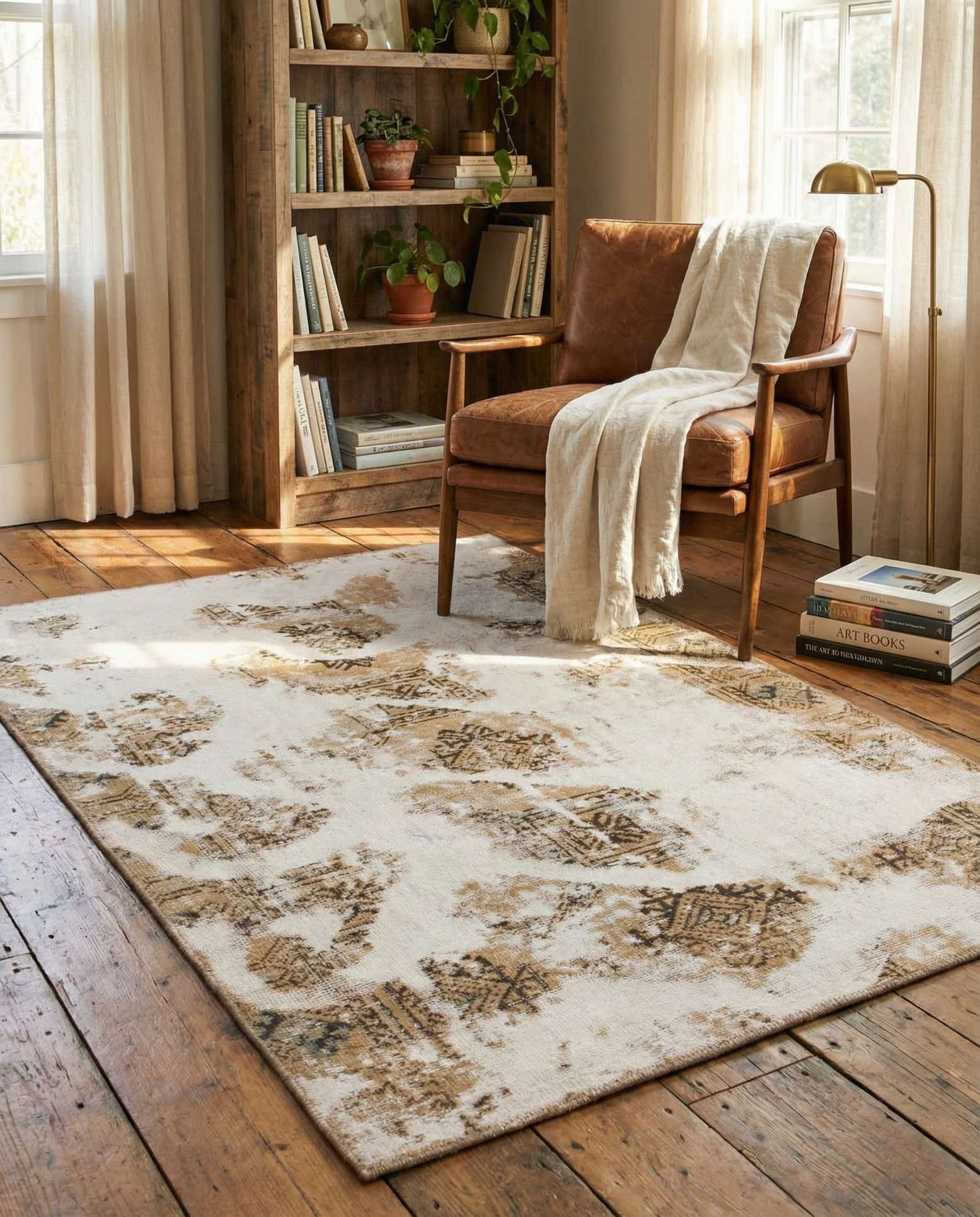 3' 9 x 5' 10 Hand Knotted Ultra Vintage Persian Wool Rug