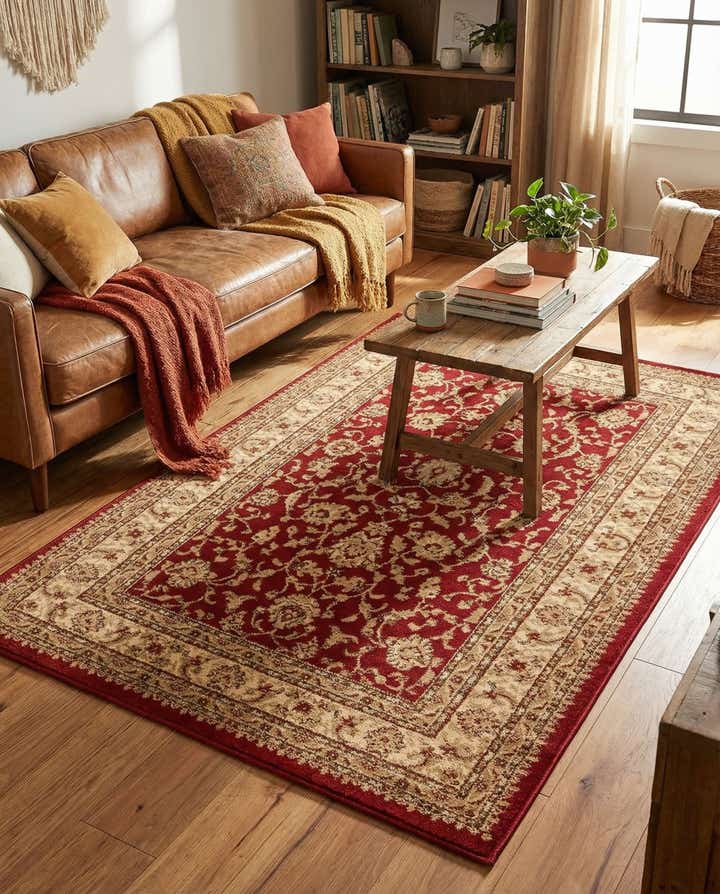 125cm x 185cm Klassischer Agra Teppich