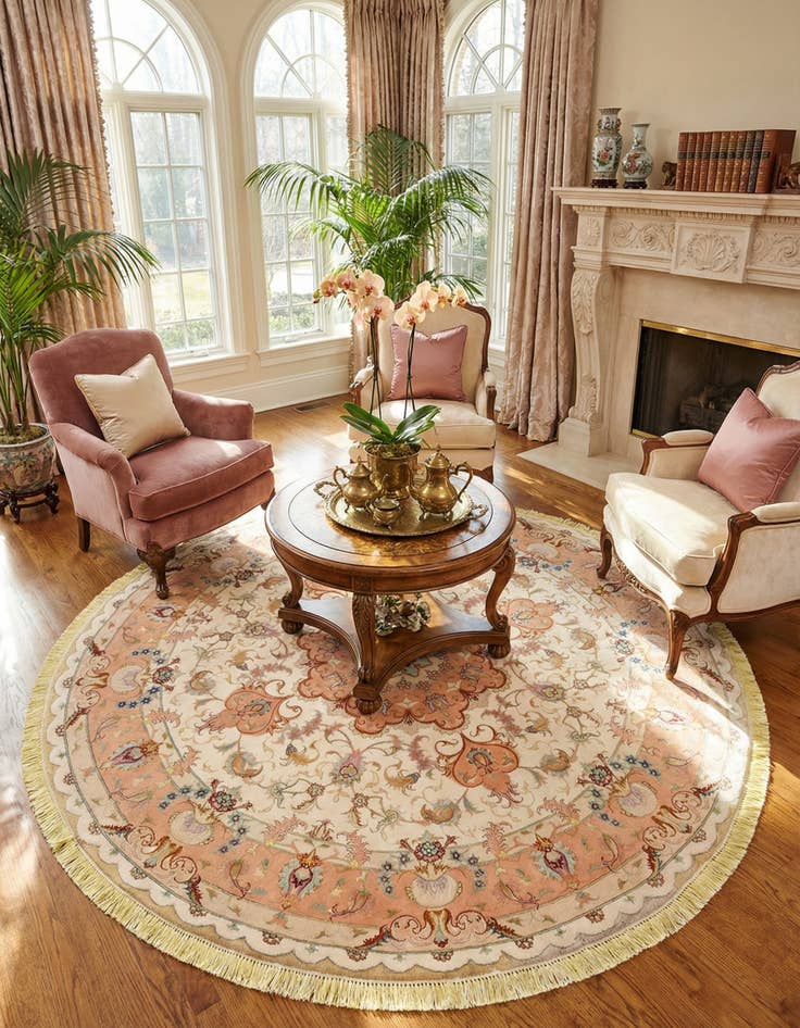 Detail image of 5' x 5' Tabriz Round Rug