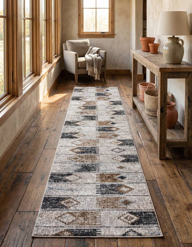 Detail image of 2' x 8' Eco Southwestern Runner Rug