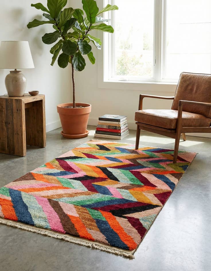 Detail image of 2' 8 x 4' 1 Hand Knotted Balouch Wool Rug