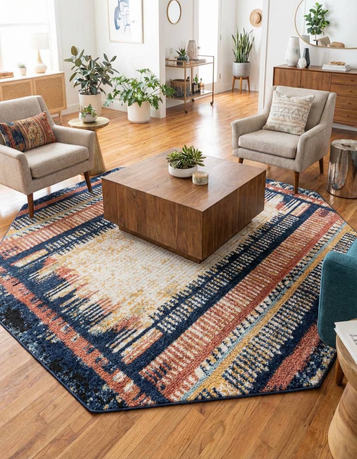 Detail image of 7' 10 x 7' 10 Tagine Octagon Rug