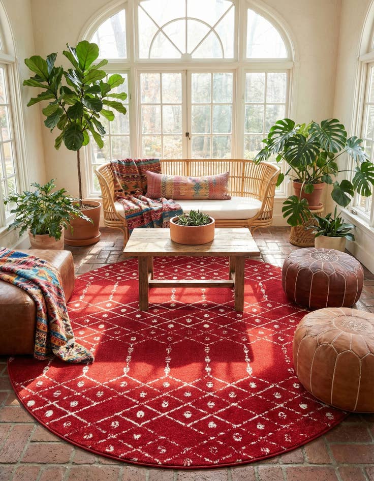 Detail image of 7' 10 x 7' 10 Paxon Trellis Round Rug