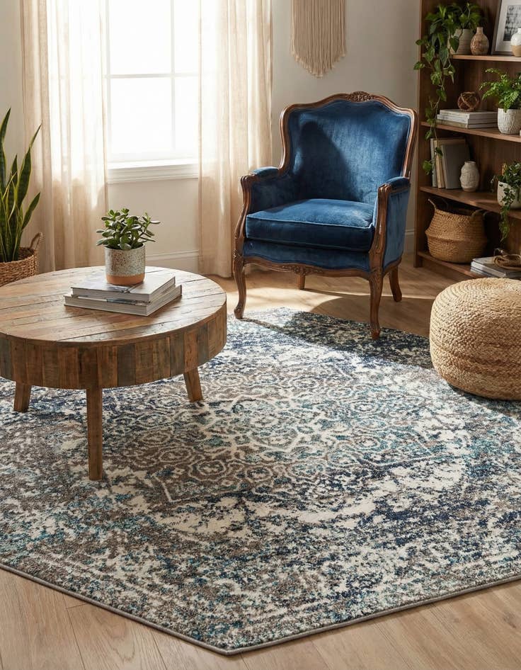 Detail image of 5' 3 x 5' 3 Arlington Octagon Rug